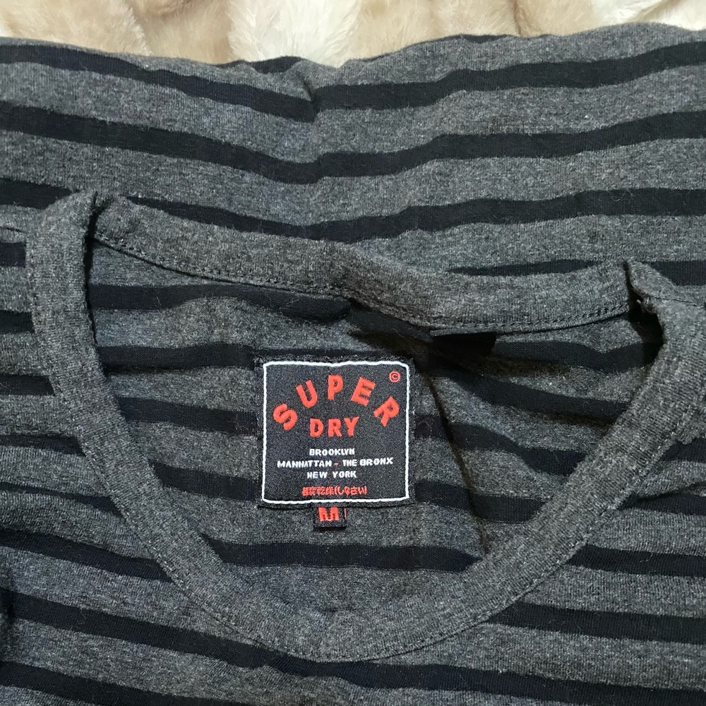 SUPERDRY long sleeve striped mini dress - Picture 7 of 9